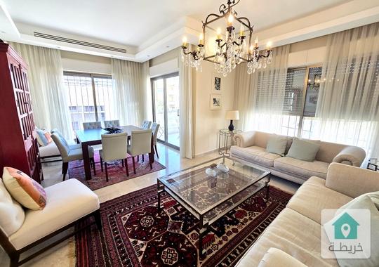 جبل عمان شقة مفروشة فخمة للايجار 3 نوم طابق ثاني