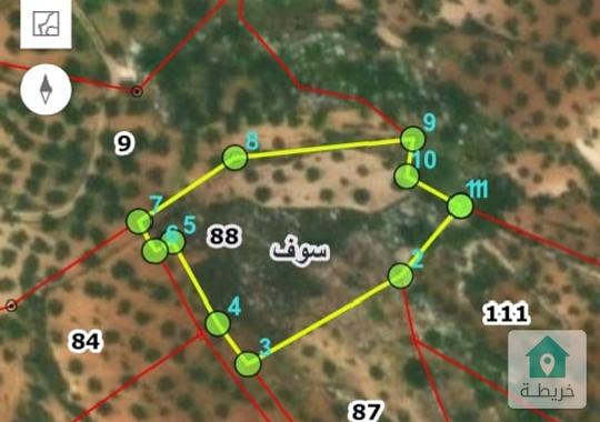 للبيع أرض مميزه في جرش ـ منطقه سوف 