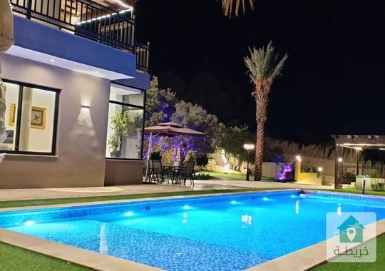 مزرعة وشاليه منيفه جراند هيلز جلعد للايجار اليومي والأسبوعي والشهري 