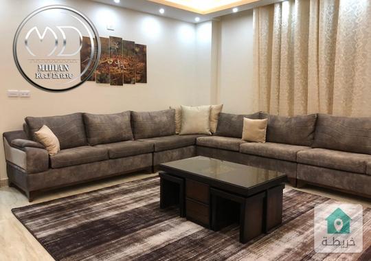 شقق مفروشة للايجار ام السماق مساحة 100م تشطيب وديكورات فاخرة 