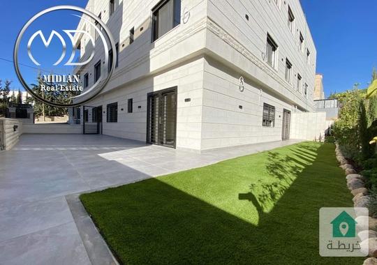 شقة ارضية للبيع الكرسي مسا حة 170م مع ترس و حديقة 150م تشطيبات و ديكورات فاخرة جديدة لم تسكن