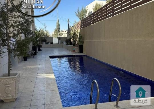 شقق مفروشة للايجار في أجمل مواقع جبل عمان مساحات 120م مع مسبح و نادي جيم تشطيبات و ديكورات فندقية