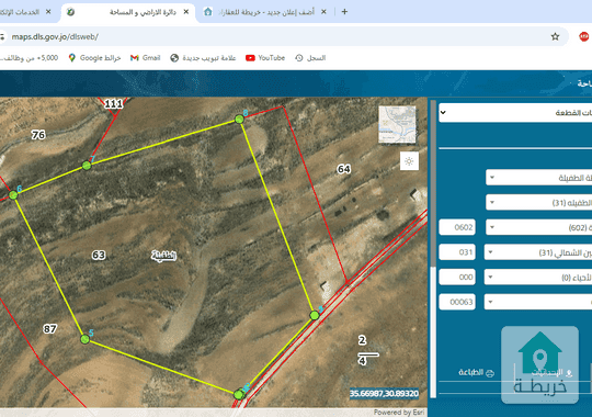 ارض زراعية بمنطفة المشيمش الشمالي بمساحة 40000 متر مربع والسعر مغري جدا 0787490951
