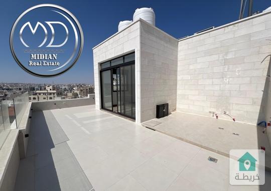 شقق دوبلكس جديدة للبيع الرونق طابق اخير مع روف مساحات 220م  245م مع تراسات تشطيبات فاخرة اطلالة 