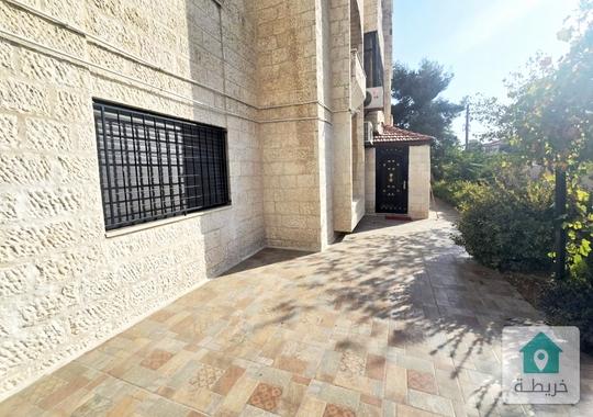 الصويفية شقة أرضية مفروشة للإيجار مع حديقة كبيرة و كراج ومدخل خاص